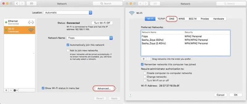Hướng dẫn cài đặt AdGuard DNS trên macOS - thêm địa chỉ DNS trong Advanced